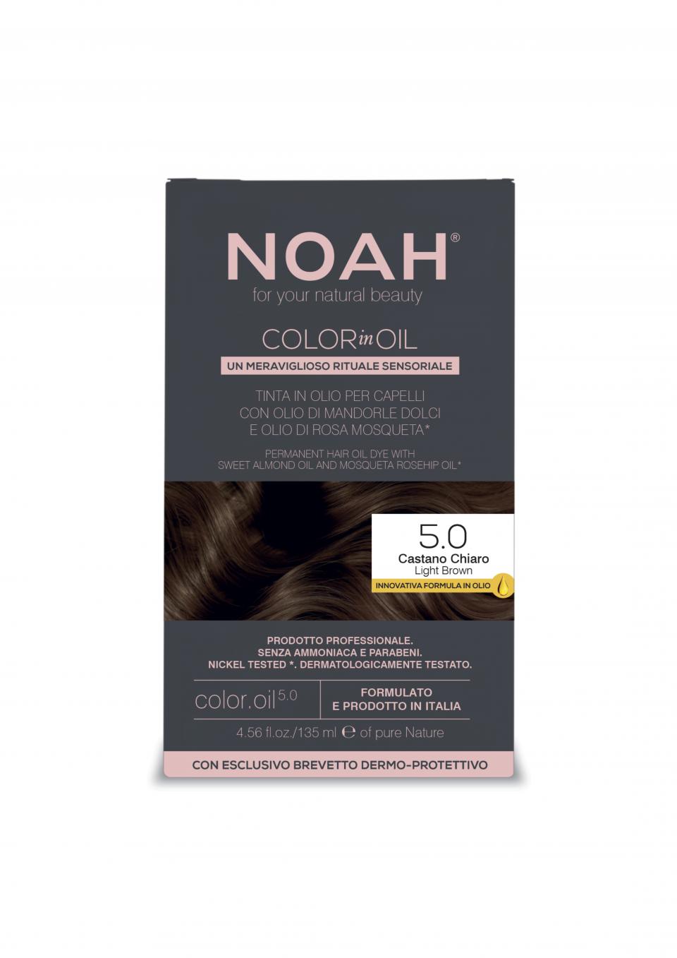 NOAH Přírodní barva na vlasy Color in Oil Hnědá 5.0