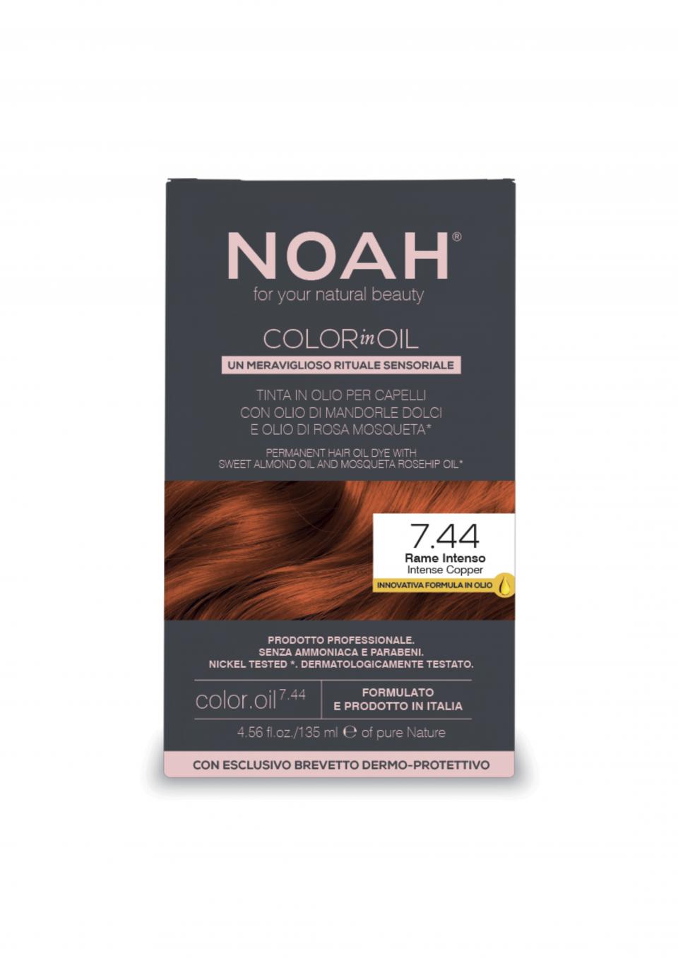 NOAH Barva na vlasy Color in Oil MĚDĚNÁ INTENZIVNÍ 7.44